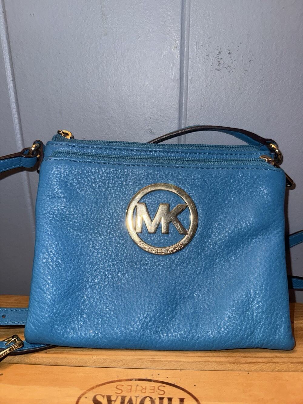Michael Kors leather crossbody bag Small Bright Blue